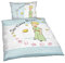 Tex idea Bettwäsche Der kleine Prinz 100x135 Jungen Mädchen Wendebettwäsche 2 Stück Hochwertige Baumwolle Reißverschluss