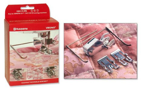 Husqvarna Viking Obertransportfuß Cat 5, Nähfuß für Quilten, Handarbeiten, Samt, Stretch, Leder, Präzises Pattern Matching, Dual Feed mit wechselbaren Nähfüßen, 7.62 cm x 15.24 cm