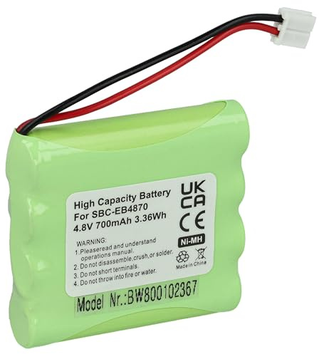 vhbw Akku kompatibel mit Philips Avent SBC-EB4870 E2005, SBC 468/91, SCD EB4870, SBC-EB4880 E2005 Babyphone Babytalker (700 mAh, 4,8 V, NiMH)