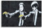 Druck auf leinwand Banksy Graffiti - Bild pulp fiction ! Bild fertig auf Keilrahmen ! Pop Art Gemälde Kunstdrucke, Wandbilder, Bilder zur Dekoration - Banksy Streetart Wandbilder