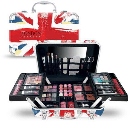GLOSS ! Valigetta per trucchi – Cofanetto trucco donna – regalo Natale – Idea regalo compleanno, insegnante, San Valentino, festa della mamma – Cofanetto bellezza - LONDON