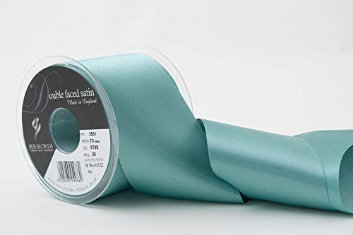 Berisfords 3501 Satinband, doppelseitig, 70 mm Petrol 9788 10,5 x 10,5 x 7,8 cm Doppelseitiges Band Polyester, Satin, Petrol