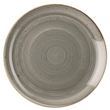 Churchill 382976 Stonecast Dinner Plate, Porcelain, Pepper Grey, 26 cm