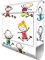 banjado® Design Briefkasten mit Happy Kids 38,5x46,5x13cm & 2 Schlüssel - Briefkasten Stahl weiß mit Zeitungsfach pulverbeschichtet - Postkasten A4 Einwurf inkl. Montagematerial