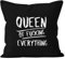 MoonWorks Kissenbezug Queen of Fucking Everything Deko-Kissen 40x40 Baumwolle schwarz