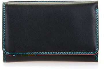 mywalit - Leder Damen Geldbörse - Medium Tri-fold w/Outer Zip Purse - 363-4 - Black pace
