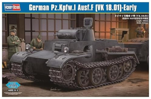 Hobbyboss 1:35 Scale German Pzkpfw.I Ausf F (VK1801) Early Assembly Kit