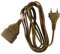Zenitech - H03VVH2-F 2x0,75mm² Verlängerungskabel - 6A Elektrische Verlängerung Mit Steckdose Ohne Erdung - Eingebaute Kindersicherung - Entspricht NF-Normen - Gold - 3m