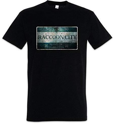 Urban Backwoods Raccoon City Sign Herren T-Shirt