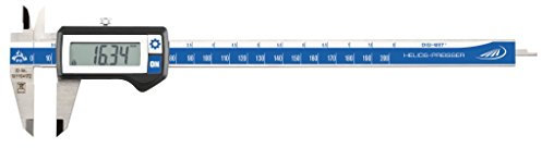 HELIOS-PREISSER Preisser Digitaler Taschenmessschieber eckiges Tiefenmaß 200 x 50 mm 1326418 Blau