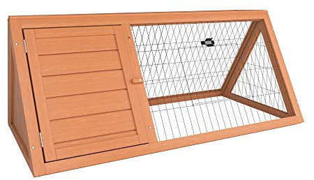 Home Discount - Jaula Triangular de Madera para Conejos y cobayas