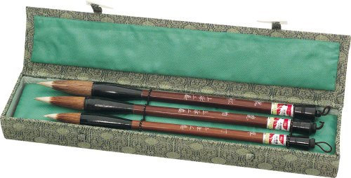 China Künstlerpinsel-Set Nr. 5, 3 Pinsel im Etui [Spielzeug]