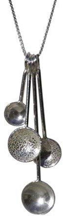 Handmade 925 Sterling Silver Spoons Necklace Gift Wrapped and Bag. Handcrafted in the UK