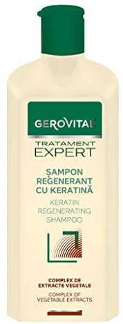 Gerovital Shampoo - Repair und Regenerierendes Shampoo - Haarwachstum gegen Haarausfall, Natürliches beschleunigen, Veganes Haarwuchsmittel Frauen & Männer, Keratin Für alle Haartypen geeignet, 400ml