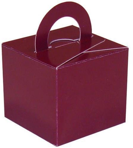 OakTree Burgundy Balloon Weight/Favour/Gift Box (10 Pack)