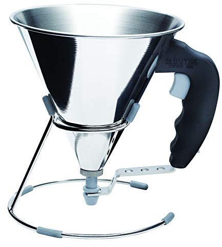 MINI ENTONNOIR A PISTON INOX AVEC SUPPORT 0.8 L