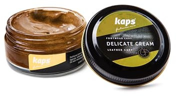 Kaps Shoe Care Cream, Intensive Leather Care and Nourishing, Delicate (406 - old gold)