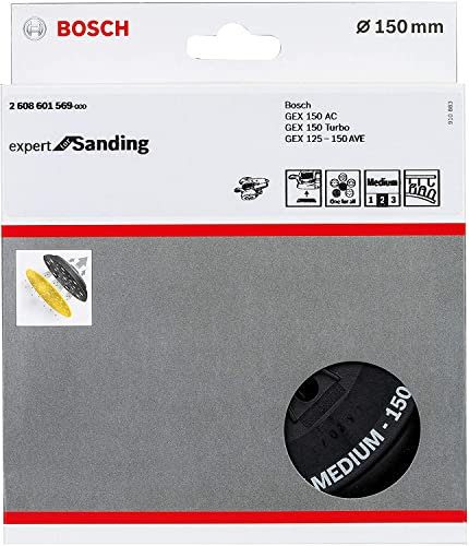 Bosch Professional Multi-Loch Schleifteller (Ø 150 mm, medium, Klett, Zubehör Exzenterschleifer)