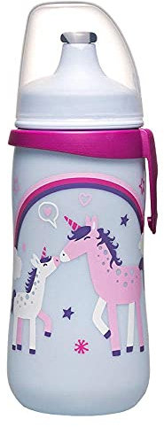 nip Tazza per bambini con push-pull, 18 mesi, 330 ml, unicorno