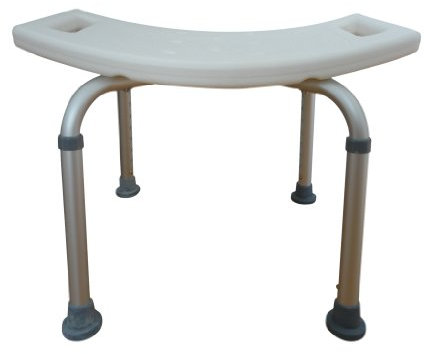 HO01 Hocker Badhocker Duschhilfe Waschhocker in weiß höhenverstellbar ohne Lehne