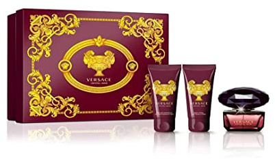 Versace Versace Crystal Noir For Women 3 Pc Gift Set 1.7oz EDT Spray, 1.7oz Body Lotion, 1.7oz Bath and Shower Gel