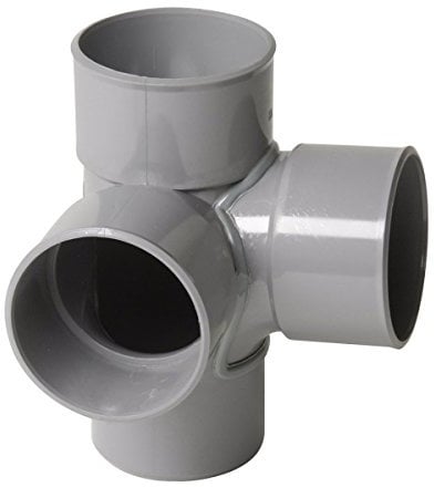 culotte double pvc - mâle / femelle - 87 degrés30 - equerre - diamètre 100 mm - nicoll at18