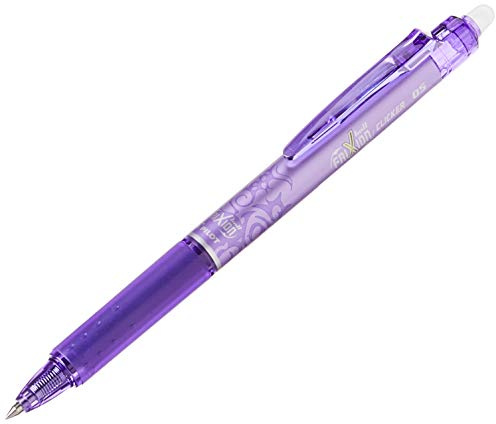 PILOT Frixion Clicker Tintenroller, radierbar, 0,5 mm Spitze, Violett, 12 Stück