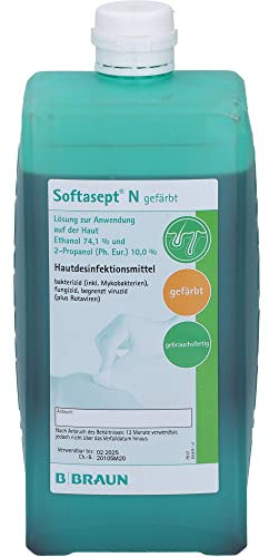 Softasept N gefärbt I Alkoholisches Hautdesinfektionsmittel I Spenderflasche 1.000ml