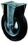 BS Rollen L410.B55.161 Transportrolle, Bockrolle, Ø 160 mm, Anschraubplatte, Gummirad schwarz, Radkörper Stahl