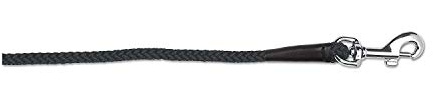Ancol Heritage Rope Lead for Dogs Puppies - Black Nylon Durable Reflective Stitching Walking Accessory - Strong Weatherproof Design for Training and Daily Walks - 1.07m x 12mm