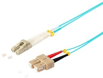 S/CONN maximum connectivity Duplex Patchkabel LC/SC 50/125µOM3 aqua 3m
