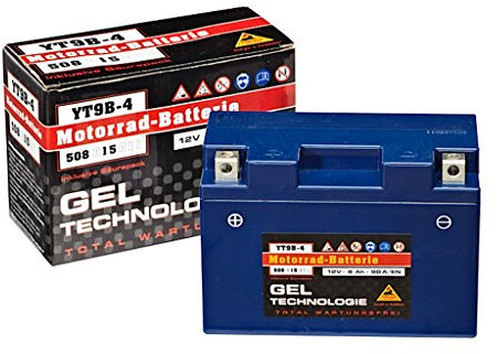 Panther GEL Batterie 12V 8Ah YT9-B4 Motorradbatterie DIN 50815 Yamaha YZF-R6