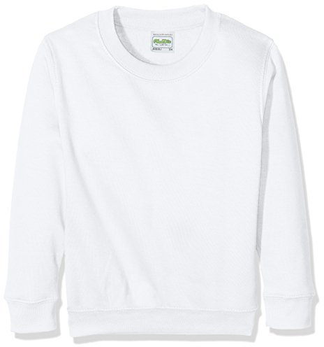 AWDis Boy's Kids Sweatshirt , White (Arctic White), Large