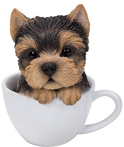 (Yorkie) - Adorable Teacup Pet Pals Puppy Collectible Figurine 15cm (Yorkie)