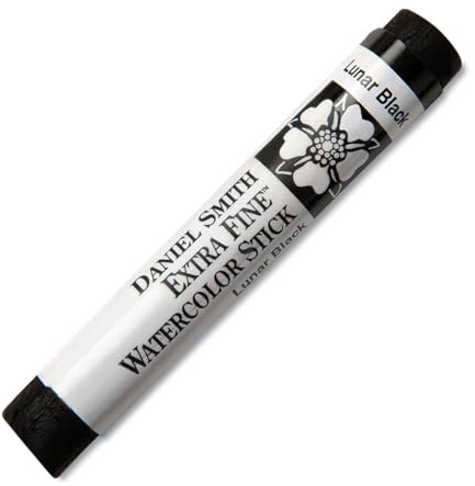 DANIEL SMITH Extra Fine Watercolor Paint, 12ml Stick, Lunar Black, 284670013