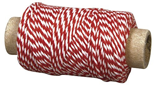 Rayher 55517287 Garn, 1mm ø, auf Rolle ca. 35m, SB-Btl 10g, klassikrot
