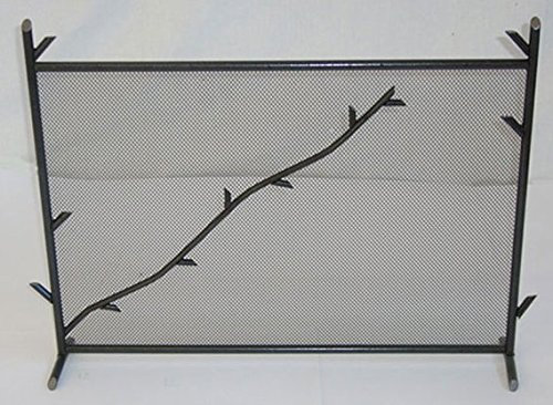 Funkenschutz Natur in Schmiedeeisen cm.60 x 47