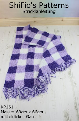 Strickanleitung - KP161- Gingham Decke Strickmuster