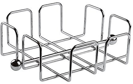 APS 41617-05 Portatovaglioli in Filo, in Acciaio Inox, Altezza 6.5 cm, Dimensioni 6,5 cm