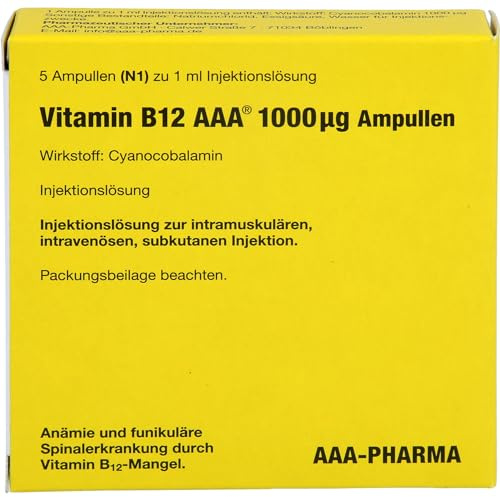 VITAMIN B12 AAA 1000 µg Ampullen Injektionslsg. 5X1 ml