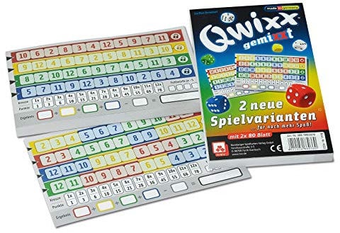 NSV - 4033 - QWIXX - gemixxt - Zusatzblöcke 2er Set - Würfelspiel