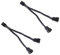 JBtek All Black Sleeved PWM Fan Splitter Cable 1 to 2 Converter, 2 Pack