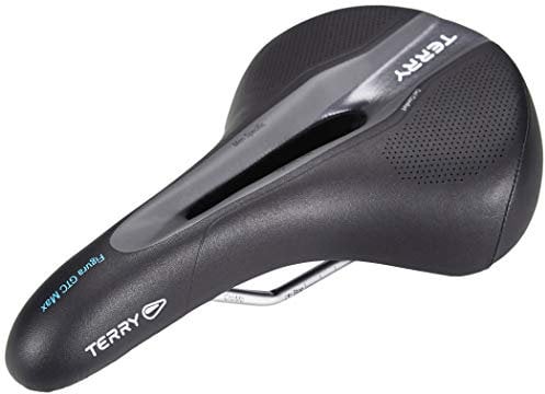 Terry Figura GTC Gel Men Sattel mit CrMo-Gestell und WeatherMax Dura Silk Obermaterial in der Farbe Schwarz, Sitzbreite: 12cm - 15cm, 423 006 19