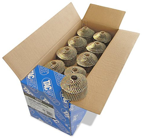 Tacwise 1012 Type 2.1 / 50 mm Galvanised Conical Top Coil Nails, Ring Shank, 16° Inclined, Wire Collated, Pack of 14,400