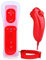 OSTENT 2 in 1 Controller Remoto Incorporato Motion Plus + Nunchuk per Nintendo Wii gioco - Rosso