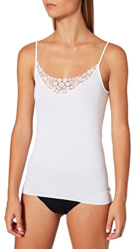 CALIDA Feminin Sense Spaghetti-Top Damen, aus 100% extrafeiner Baumwolle, Feinripp, verstellbare Träger, naht- und saumfrei