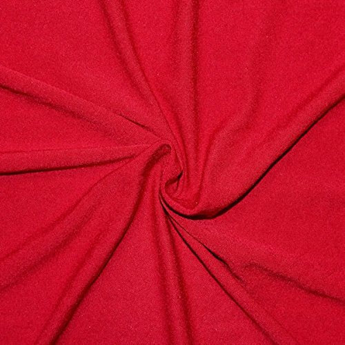 STOFFKONTOR Viskose Stretch Jersey Stoff - Öko-Tex Standard, Meterware, Rot