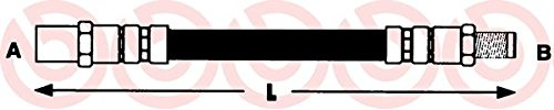 Brembo T85057 Bremsschläuch | Kompatibel mit: AUDI 100 C2 Avant, 100 C2 Stufenheck, 100 C3 Avant, 100 C3 Stufenheck, 100 C4 Avant, 100 C4 Stufenheck