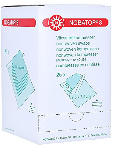 Nobatop 8 Kompressen 7,5x7,5 cm Steril