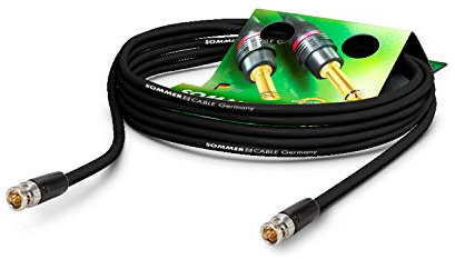 Sommer Cable VTGR-1000-SW-SW Video Anschlusskabel [1x BNC-Stecker-1x BNC-Stecker] 10.00m Schwarz, Multicolor
